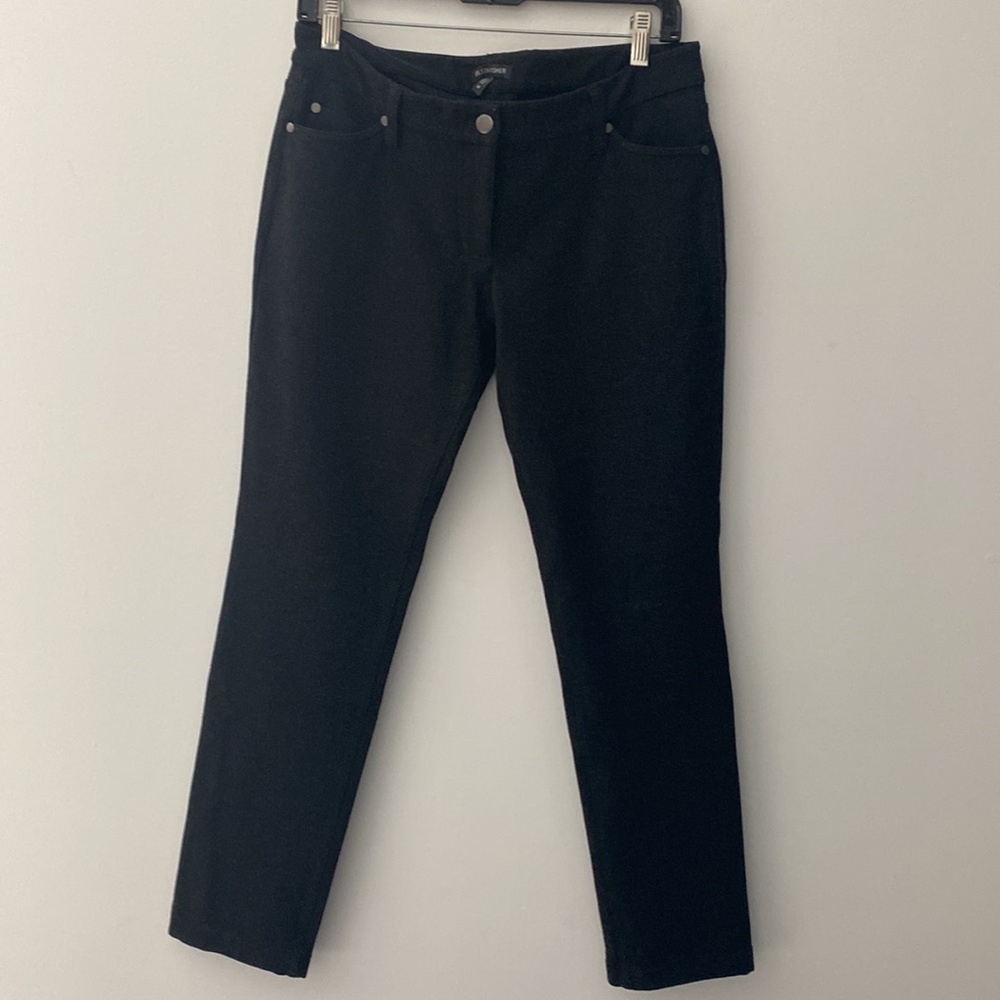 Eileen Fisher black/gray stretch 5 pocket jean style pants size 10